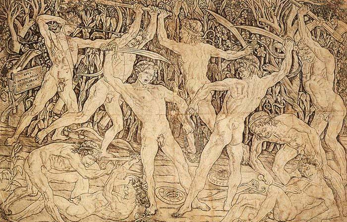Antonio Pollaiuolo Battle of Ten Nudes china oil painting image